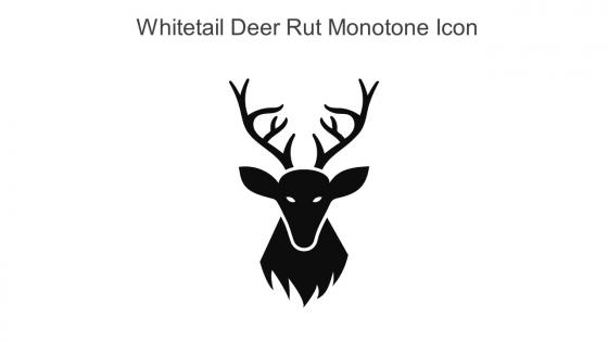 Whitetail Deer Rut Monotone Icon In Powerpoint Pptx Png And Editable Eps Format