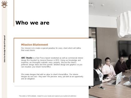 Who we are statement ppt powerpoint presentation slides graphics template