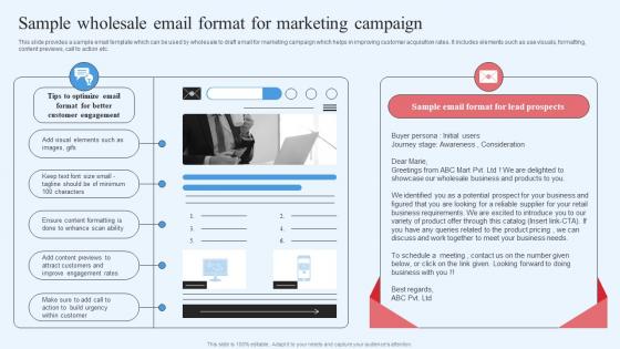 Wholesale Marketing Strategy Sample Wholesale Email Format For Marketing Campaign