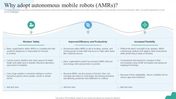Why Adopt Autonomous Mobile Robots Amrs Autonomous Mobile Robots It