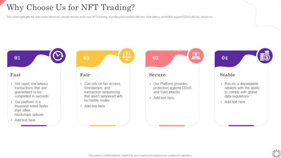 Why Choose Us For NFT Trading Ppt Powerpoint Presentation Slides Visuals