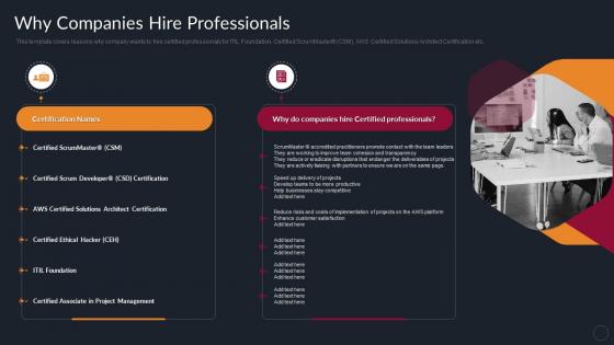 Why Companies Hire Professionals Benefits Of Professional IT Certifications