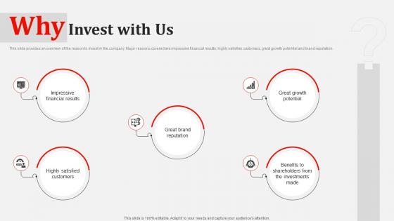 Why Invest With Us Adobe Venture Investor Funding Elevator Pitch Deck