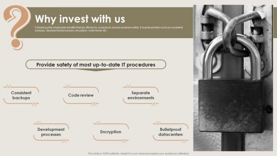 Why Invest With Us Business Management Fundraising Pitch Deck