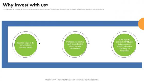 Why Invest With Us Contentools Investor Funding Elevator Pitch Deck