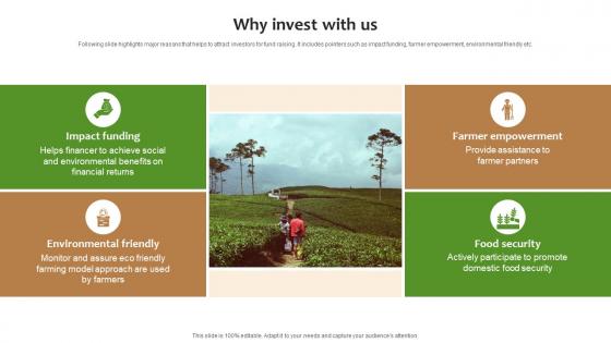 Why Invest With Us Investment Pitch Deck For Agriculture Development