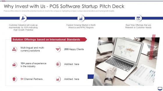 Why Invest With Us POS Software Startup Pitch Deck Ppt Slides Demonstration