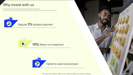 Why Invest With Us Professional Icons Platform Investor Funding Elevator Pitch Deck