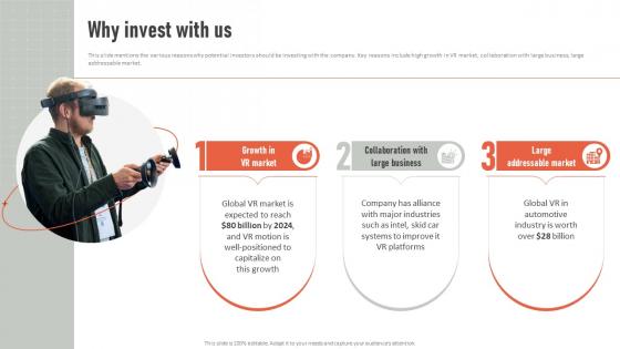 Why Invest With Us VR Motion Investor Funding Elevator Pitch Deck