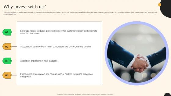 Why Invest With Us Yalochat Investor Funding Elevator Pitch Deck