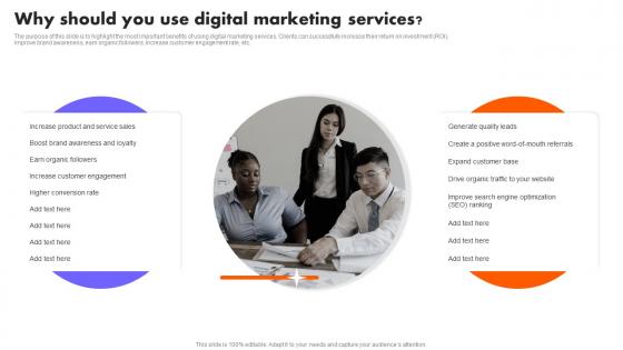 Why Should You Use Digital Marketing Services Digital Marketing Strategy Proposal
