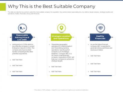 Why this is the best suitable company pitchbook for general advisory deal ppt themes