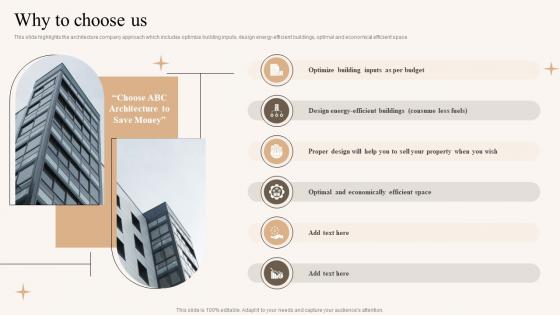Why To Choose Us Residential And Commercial Architect Services Company Profile