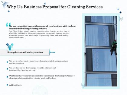 Why us business proposal for cleaning services ppt outline