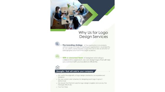 Why Us For Logo Design Services One Pager Sample Example Document