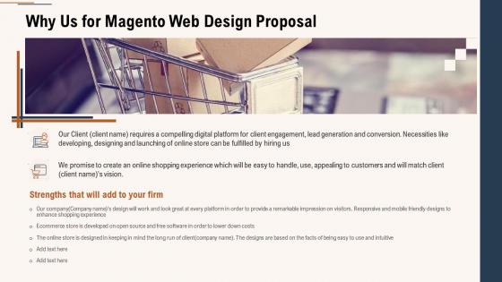 Why us for magento web design proposal ppt powerpoint presentation ideas file