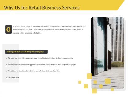 Why us for retail business services ppt gallery