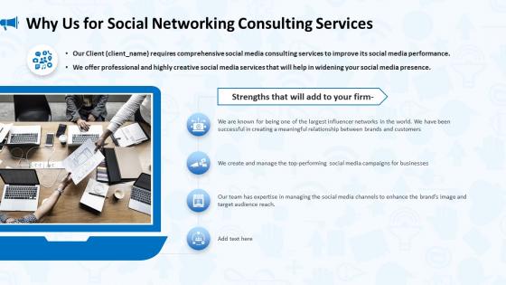 Why us for social networking consulting services ppt styles graphics template