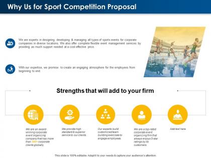 Why us for sport competition proposal ppt powerpoint presentation layouts templates