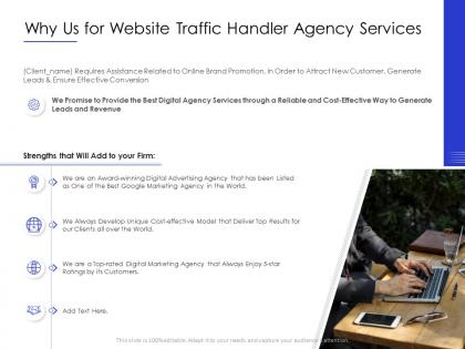Why us for website traffic handler agency services ppt powerpoint presentation infographic