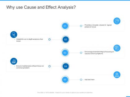 Why use cause and effect analysis ppt powerpoint presentation ideas slides