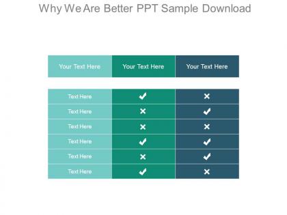 Why we are better ppt sample download