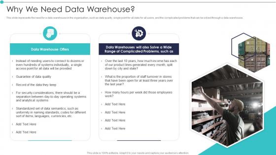 Why We Need Data Warehouse Analytic Application Ppt Formats