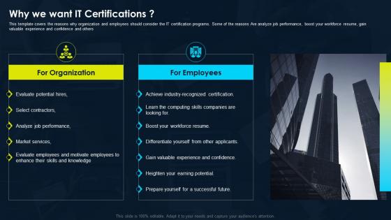 Why We Want It Certifications Certification For It Professionals