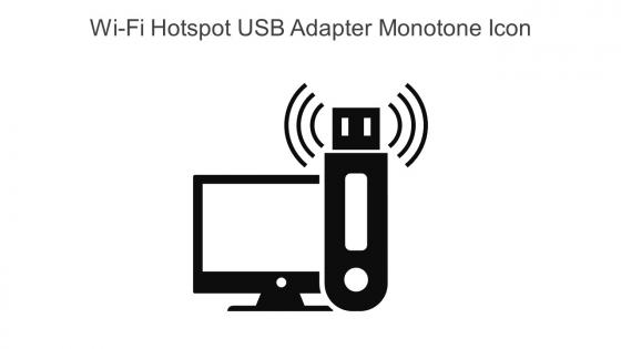 Wi Fi Hotspot USB Adapter Monotone Icon In Powerpoint Pptx Png And Editable Eps Format