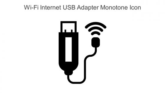 Wi Fi Internet USB Adapter Monotone Icon In Powerpoint Pptx Png And Editable Eps Format