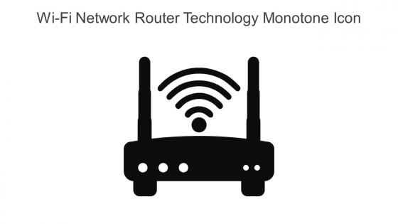 Wi Fi Network Router Technology Monotone Icon In Powerpoint Pptx Png And Editable Eps Format