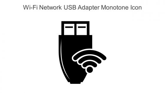 Wi Fi Network USB Adapter Monotone Icon In Powerpoint Pptx Png And Editable Eps Format