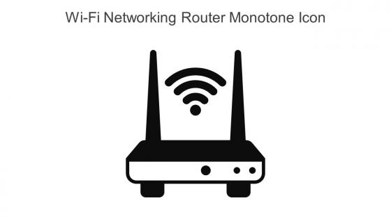 Wi Fi Networking Router Monotone Icon In Powerpoint Pptx Png And Editable Eps Format