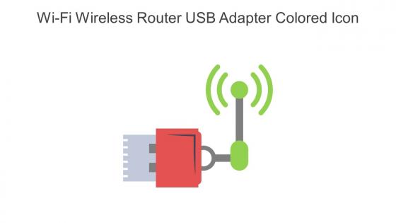 Wi Fi Wireless Router USB Adapter Colored Icon In Powerpoint Pptx Png And Editable Eps Format