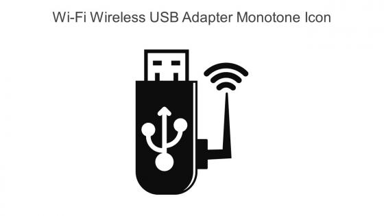 Wi Fi Wireless USB Adapter Monotone Icon In Powerpoint Pptx Png And Editable Eps Format