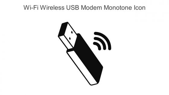 Wi Fi Wireless USB Modem Monotone Icon In Powerpoint Pptx Png And Editable Eps Format