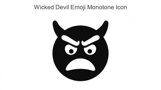 Wicked Devil Emoji Monotone Icon In Powerpoint Pptx Png And Editable Eps Format