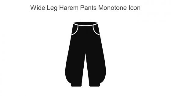 Wide Leg Harem Pants Monotone Icon In Powerpoint Pptx Png And Editable Eps Format