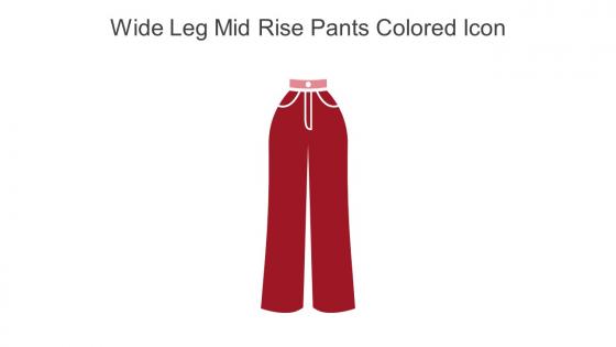 Wide Leg Mid Rise Pants Colored Icon In Powerpoint Pptx Png And Editable Eps Format