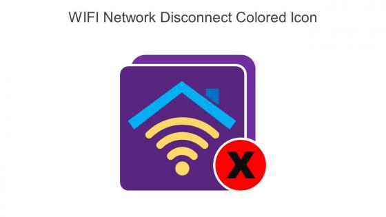 WIFI Network Disconnect Colored Icon In Powerpoint Pptx Png And Editable Eps Format