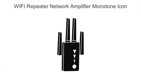WIFI Repeater Network Amplifier Monotone Icon In Powerpoint Pptx Png And Editable Eps Format