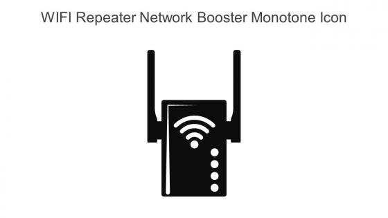 WIFI Repeater Network Booster Monotone Icon In Powerpoint Pptx Png And Editable Eps Format