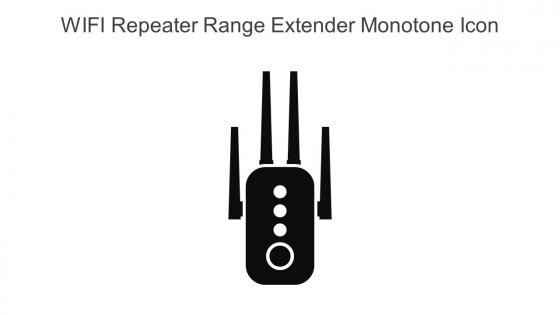 WIFI Repeater Range Extender Monotone Icon In Powerpoint Pptx Png And Editable Eps Format