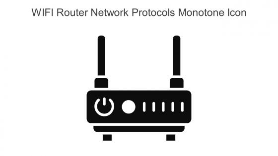 WIFI Router Network Protocols Monotone Icon In Powerpoint Pptx Png And Editable Eps Format