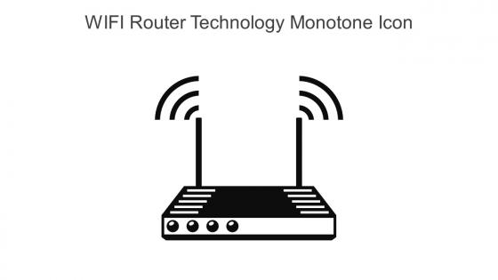 WIFI Router Technology Monotone Icon In Powerpoint Pptx Png And Editable Eps Format