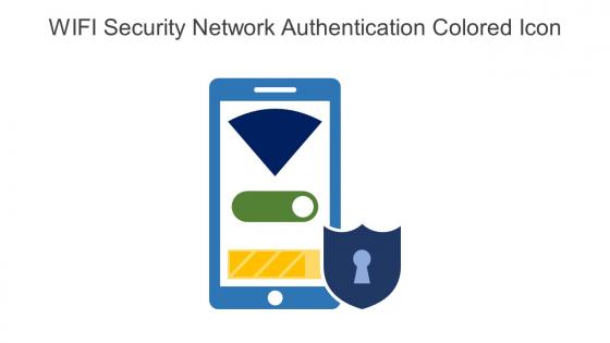WIFI Security Network Authentication Colored Icon In Powerpoint Pptx Png And Editable Eps Format