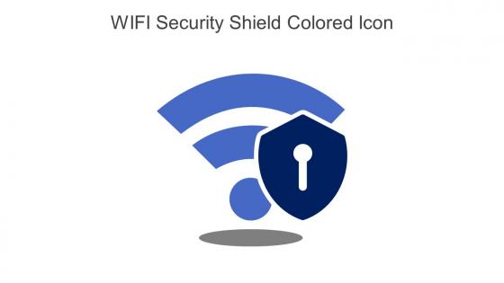 WIFI Security Shield Colored Icon In Powerpoint Pptx Png And Editable Eps Format