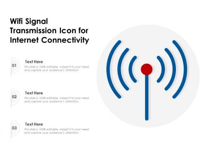Wifi signal transmission icon for internet connectivity