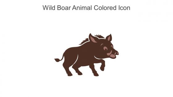 Wild Boar Animal Colored Icon In Powerpoint Pptx Png And Editable Eps Format
