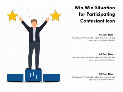 Win win situation for participating contestant icon